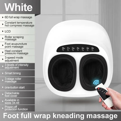 Electric Shiatsu Kneading Foot Massage Instrument Health Care Infrared Heating Pied Feet Massager Detox Foot Spa Machine New